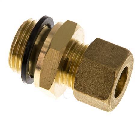 G 1/2'' Male x 12mm Brass Straight Compression Fitting with PA Seal 75 Bar DIN EN 1254-2