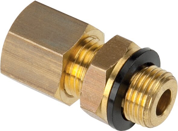 G 1/8'' Male x 6mm Brass Straight Compression Fitting with PA Seal 150 Bar DIN EN 1254-2 [2 Pieces]
