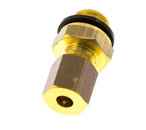 G 1/8'' Male x 4mm Brass Straight Compression Fitting with PA Seal 150 Bar DIN EN 1254-2 [2 Pieces]