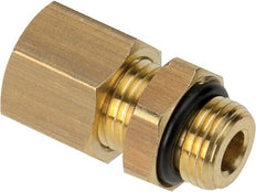 G 1/8'' Male x 8mm Brass Straight Compression Fitting with NBR Seal 135 Bar DIN EN 1254-2 [2 Pieces]