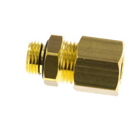 G 1/8'' Male x 8mm Brass Straight Compression Fitting with NBR Seal 135 Bar DIN EN 1254-2 [2 Pieces]