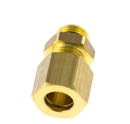 G 1/8'' Male x 8mm Brass Straight Compression Fitting with NBR Seal 135 Bar DIN EN 1254-2 [2 Pieces]