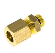 G 1/8'' Male x 8mm Brass Straight Compression Fitting with NBR Seal 135 Bar DIN EN 1254-2 [2 Pieces]
