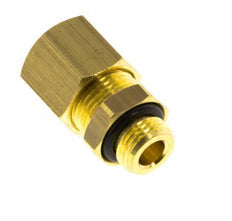 G 1/8'' Male x 8mm Brass Straight Compression Fitting with NBR Seal 135 Bar DIN EN 1254-2 [2 Pieces]