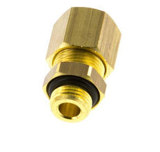 G 1/8'' Male x 8mm Brass Straight Compression Fitting with NBR Seal 135 Bar DIN EN 1254-2 [2 Pieces]