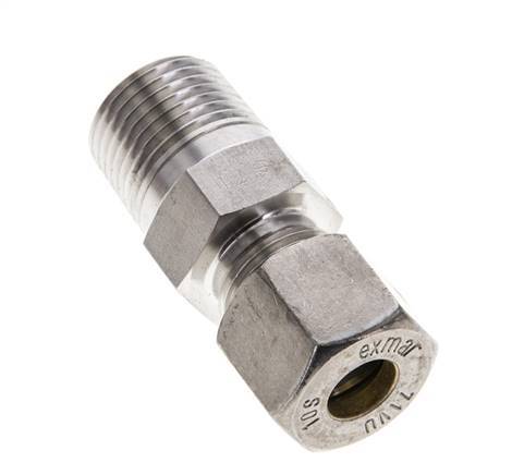 1/2'' NPT Male x 10S Stainless steel Straight Compression Fitting 630 Bar DIN 2353