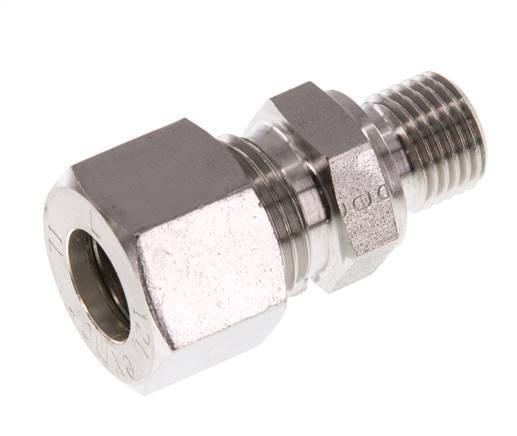 G 1/4'' Male x 12L Stainless steel Straight Compression Fitting 315 Bar DIN 2353