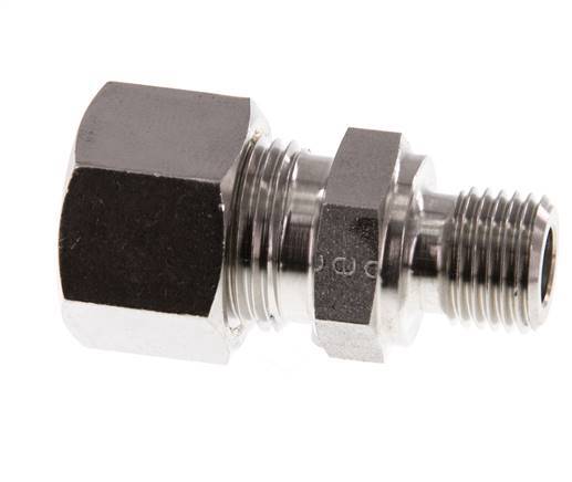 G 1/4'' Male x 12L Stainless steel Straight Compression Fitting 315 Bar DIN 2353
