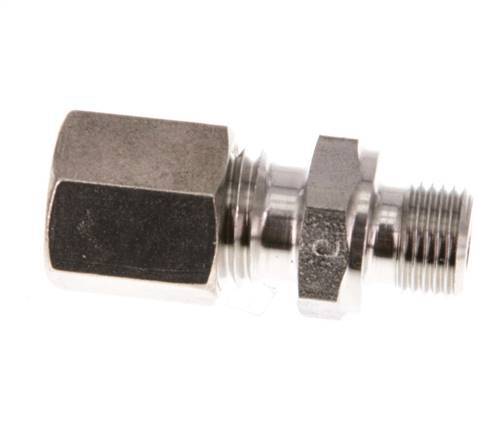 G 1/8'' Male x 6L Stainless steel Straight Compression Fitting 315 Bar DIN 2353