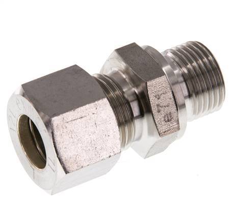 G 3/8'' Male x 12L Stainless steel Straight Compression Fitting 315 Bar DIN 2353