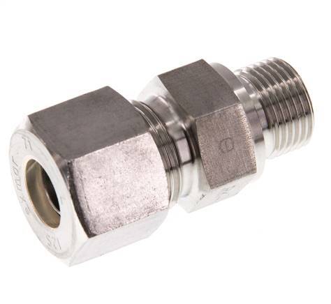 G 3/8'' Außengewinde x 12S Edelstahl-Verschraubung mit gerader Verschraubung 630 bar DIN 2353