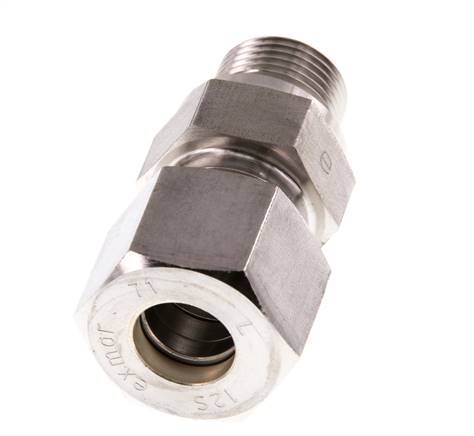 G 3/8'' Außengewinde x 12S Edelstahl-Verschraubung mit gerader Verschraubung 630 bar DIN 2353