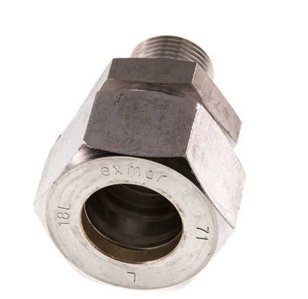G 3/8'' Außengewinde x 18L Edelstahl Verschraubung 315 Bar DIN 2353