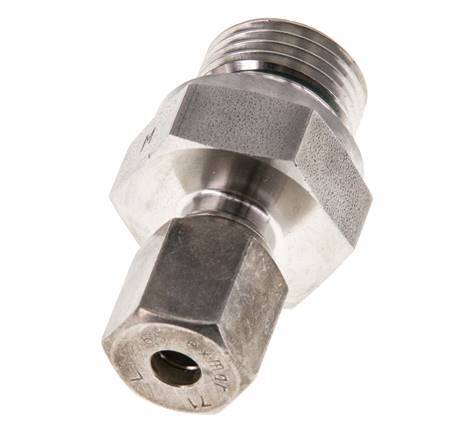 G 1/2'' Außengewinde x 6S Edelstahl-Kompressionsverschraubung mit FKM-Dichtung 630 bar DIN 2353