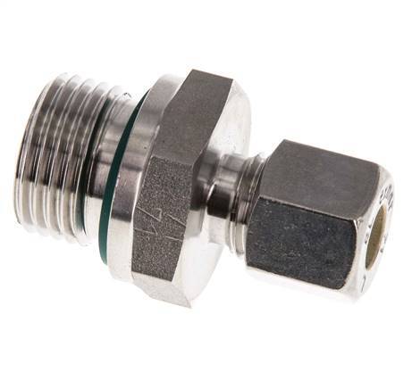 G 1/2'' Außengewinde x 8L Edelstahl-Kompressionsverschraubung mit FKM-Dichtung 315 bar DIN 2353