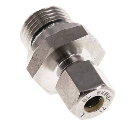 G 1/2'' Außengewinde x 8L Edelstahl-Kompressionsverschraubung mit FKM-Dichtung 315 bar DIN 2353