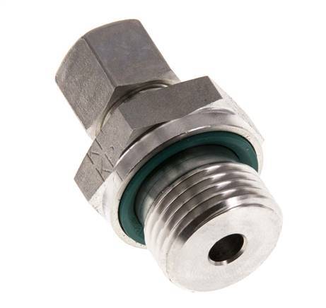G 1/2'' Außengewinde x 8L Edelstahl-Kompressionsverschraubung mit FKM-Dichtung 315 bar DIN 2353