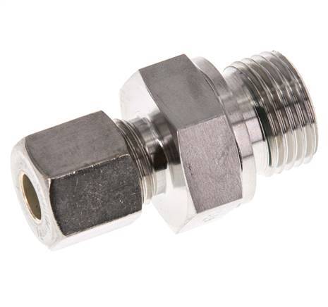 G 1/2'' Außengewinde x 8S Edelstahl-Kompressionsverschraubung mit FKM-Dichtung 630 bar DIN 2353