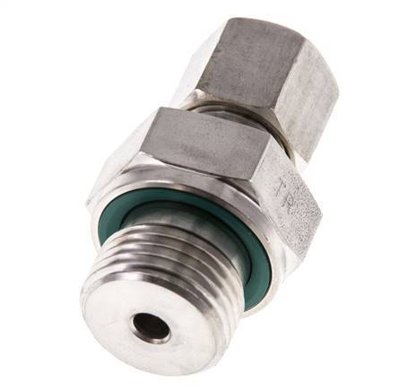 G 1/2'' Außengewinde x 8S Edelstahl-Kompressionsverschraubung mit FKM-Dichtung 630 bar DIN 2353