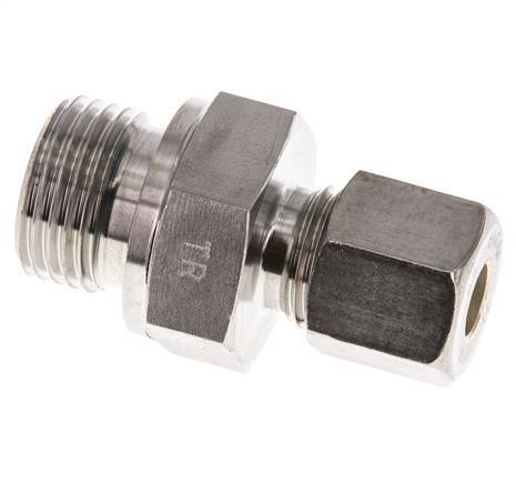 G 1/2'' Außengewinde x 8S Edelstahl-Kompressionsverschraubung mit FKM-Dichtung 630 bar DIN 2353