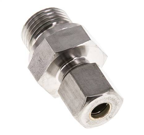 G 1/2'' Außengewinde x 8S Edelstahl-Kompressionsverschraubung mit FKM-Dichtung 630 bar DIN 2353