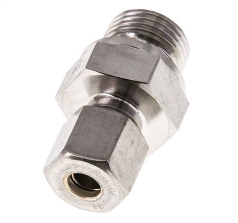 G 1/2'' Außengewinde x 8S Edelstahl-Kompressionsverschraubung mit FKM-Dichtung 630 bar DIN 2353
