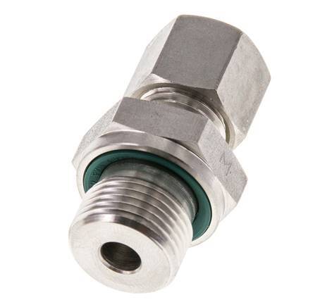 G 1/2'' Außengewinde x 18L Edelstahl-Kompressionsverschraubung mit FKM-Dichtung 315 bar DIN 2353