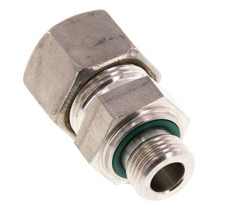 G 1/2'' Außengewinde x 20S Edelstahl-Kompressionsverschraubung mit FKM-Dichtung 400 bar DIN 2353