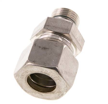 G 1/2'' Außengewinde x 20S Edelstahl-Kompressionsverschraubung mit FKM-Dichtung 400 bar DIN 2353