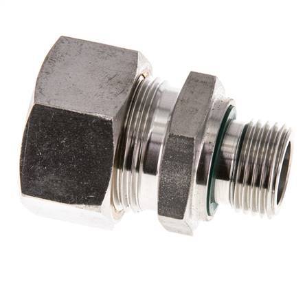 G 1/2'' Außengewinde x 22L Edelstahl-Kompressionsverschraubung mit FKM-Dichtung 160 bar DIN 2353