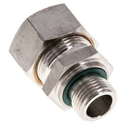 G 1/2'' Außengewinde x 22L Edelstahl-Kompressionsverschraubung mit FKM-Dichtung 160 bar DIN 2353