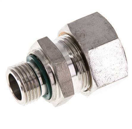 G 1/2'' Außengewinde x 22L Edelstahl-Kompressionsverschraubung mit FKM-Dichtung 160 bar DIN 2353