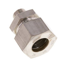 G 1/2'' Außengewinde x 25S Edelstahl-Kompressionsverschraubung mit FKM-Dichtung 400 bar DIN 2353