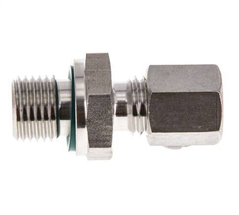 G 1/4'' Außengewinde x 6L Edelstahl-Kompressionsverschraubung mit FKM-Dichtung 315 bar DIN 2353