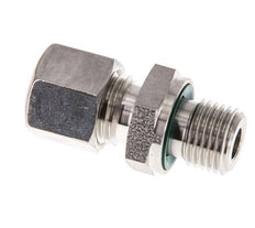 G 1/4'' Außengewinde x 8L Edelstahl-Kompressionsverschraubung mit FKM-Dichtung 315 bar DIN 2353