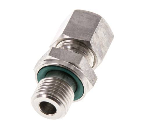G 1/4'' Außengewinde x 8L Edelstahl-Kompressionsverschraubung mit FKM-Dichtung 315 bar DIN 2353
