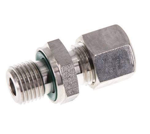 G 1/4'' Außengewinde x 8L Edelstahl-Kompressionsverschraubung mit FKM-Dichtung 315 bar DIN 2353