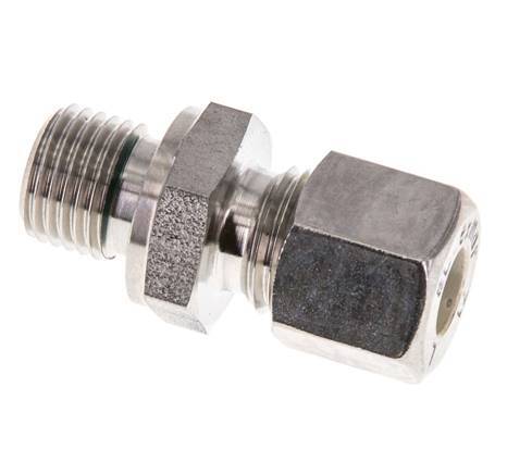 G 1/4'' Außengewinde x 8L Edelstahl-Kompressionsverschraubung mit FKM-Dichtung 315 bar DIN 2353