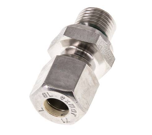 G 1/4'' Außengewinde x 8L Edelstahl-Kompressionsverschraubung mit FKM-Dichtung 315 bar DIN 2353