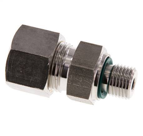 G 1/4'' Außengewinde x 12S Edelstahl-Kompressionsverschraubung mit FKM-Dichtung 630 bar DIN 2353