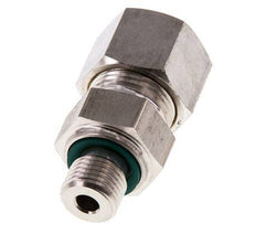G 1/4'' Außengewinde x 12S Edelstahl-Kompressionsverschraubung mit FKM-Dichtung 630 bar DIN 2353