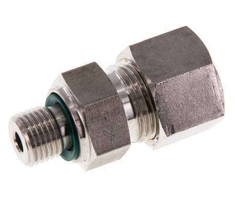 G 1/4'' Außengewinde x 12S Edelstahl-Kompressionsverschraubung mit FKM-Dichtung 630 bar DIN 2353