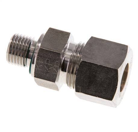 G 1/4'' Außengewinde x 12S Edelstahl-Kompressionsverschraubung mit FKM-Dichtung 630 bar DIN 2353