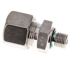 G 1/4'' Außengewinde x 14S Edelstahl-Kompressionsverschraubung mit FKM-Dichtung 630 bar DIN 2353