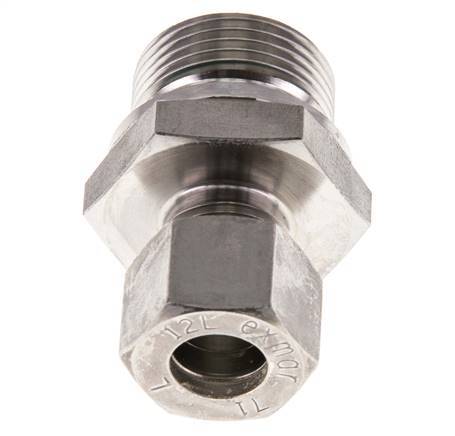 G 3/4'' Außengewinde x 12L Edelstahl Verschraubung mit FKM Dichtung 315 Bar DIN 2353