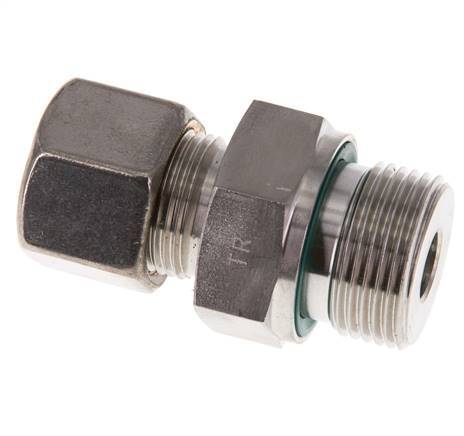 G 3/4'' Außengewinde x 14S Edelstahl-Verschraubung mit FKM-Dichtung 630 bar DIN 2353