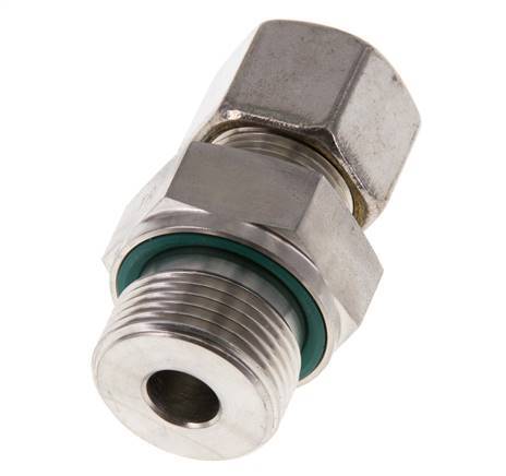 G 3/4'' Außengewinde x 14S Edelstahl-Verschraubung mit FKM-Dichtung 630 bar DIN 2353