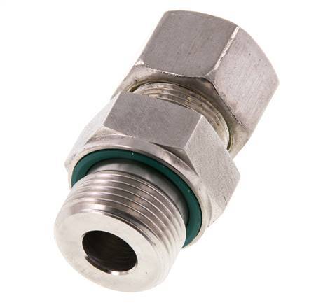 G 3/4'' Außengewinde x 16S Edelstahl-Kompressionsverschraubung mit FKM-Dichtung 400 bar DIN 2353