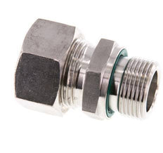 G 3/4'' Außengewinde x 22L Edelstahl Verschraubung mit FKM Dichtung 160 Bar DIN 2353