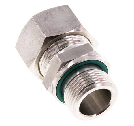 G 3/4'' Außengewinde x 22L Edelstahl Verschraubung mit FKM Dichtung 160 Bar DIN 2353